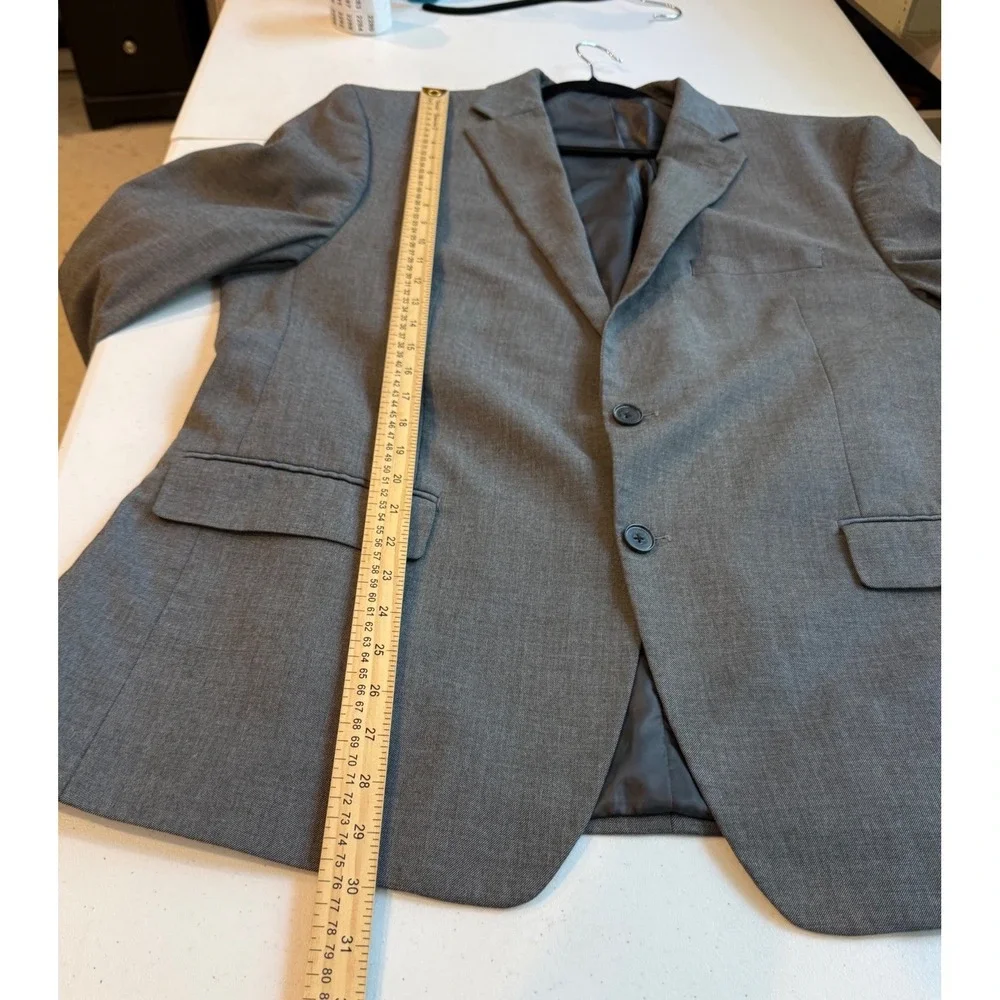 Calvin Klein X Slim Fit Blazer Mens 48R Grey Two Button Sport Coat Jacket 48 R